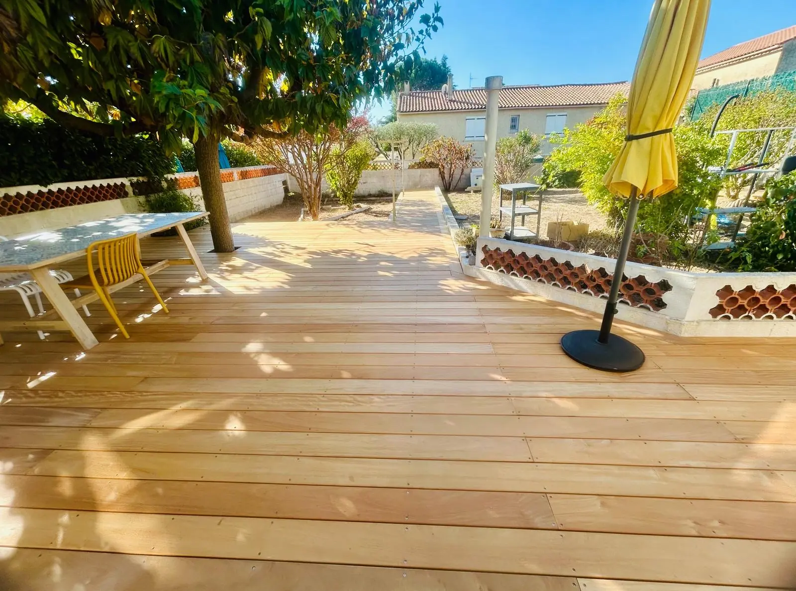 Terrasse en bois réalisée à Montpellier